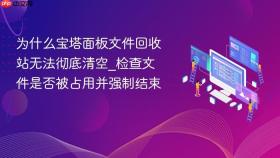为什么宝塔面板文件回收站无法彻底清空_检查文件是否被占用并强制结束