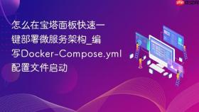 怎么在宝塔面板快速一键部署微服务架构_编写docker-compose.yml配置文件启动