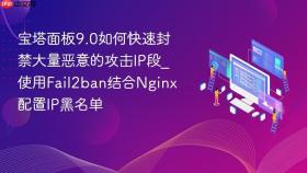 宝塔面板9.0如何快速封禁大量恶意的攻击ip段_使用fail2ban结合nginx配置ip黑名单