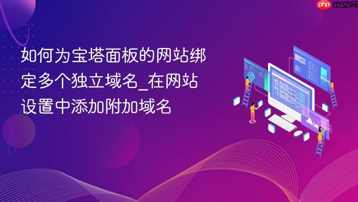 如何为宝塔面板的网站绑定多个独立域名_在网站设置中添加附加域名
