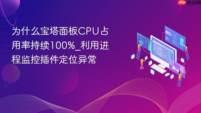 为什么宝塔面板cpu占用率持续100%_利用进程监控插件定位异常