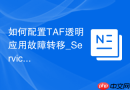 如何配置TAF透明应用故障转移_Service配置与客户端感知
