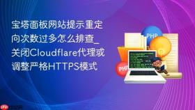 宝塔面板网站提示重定向次数过多怎么排查_关闭cloudflare代理或调整严格https模式
