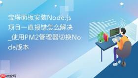 宝塔面板安装node.js项目一直报错怎么解决_使用pm2管理器切换node版本