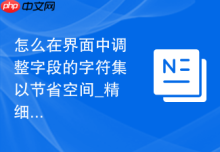 怎么在界面中调整字段的字符集以节省空间_精细化编码