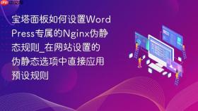 宝塔面板如何设置wordpress专属的nginx伪静态规则_在网站设置的伪静态选项中直接应用预设规则