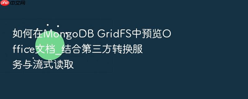 如何在mongodb gridfs中预览office文档_结合第三方转换服务与流式读取