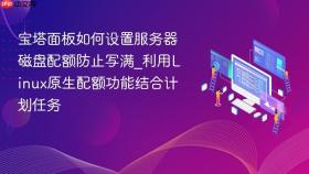 宝塔面板如何设置服务器磁盘配额防止写满_利用linux原生配额功能结合计划任务