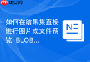 如何在结果集直接进行图片或文件预览_BLOB字段的MIME类型显示设置