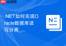 .NET如何实现Oracle数据库读写分离_配置多数据源