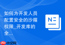 如何为开发人员配置安全的沙箱权限_开发库的全面授权与限制