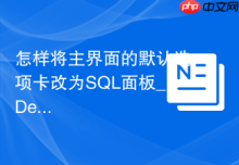 怎样将主界面的默认选项卡改为SQL面板_DefaultTabDatabase设置