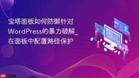 宝塔面板如何防御针对wordpress的暴力破解_在面板中配置路径保护