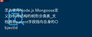 怎么使用node.js mongoose定义自引用结构的树形分类表_文档拥有parent字段指向自身的objectid