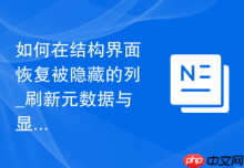 如何在结构界面恢复被隐藏的列_刷新元数据与显示设置