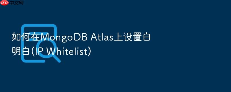 如何在mongodb atlas上设置白明白(ip whitelist)
