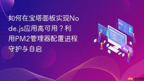 如何在宝塔面板实现Node.js应用高可用？利用PM2管理器配置进程守护与自启
