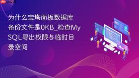 为什么宝塔面板数据库备份文件是0KB_检查MySQL导出权限与临时目录空间
