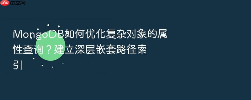mongodb如何优化复杂对象的属性查询?建立深层嵌套路径索引