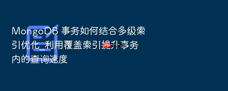 mongodb 事务如何结合多级索引优化_利用覆盖索引提升事务内的查询速度