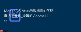 mongodb atlas云数据库如何配置访问策略_设置ip access list