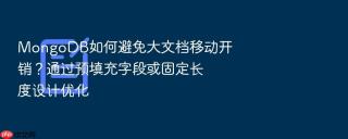 mongodb如何避免大文档移动开销?通过预填充字段或固定长度设计优化