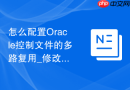怎么配置Oracle控制文件的多路复用_修改系统参数并物理复制控制文件