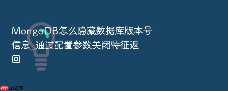 mongodb怎么隐藏数据库版本号信息_通过配置参数关闭特征返回