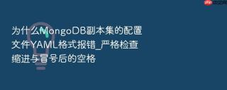 为什么mongodb副本集的配置文件yaml格式报错_严格检查缩进与冒号后的空格
