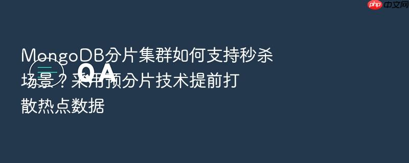 mongodb分片集群如何支持秒杀场景?采用预分片技术提前打散热点数据