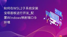 如何在wsl2子系统安装宝塔面板进行开发_配置windows映射端口与环境