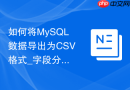 如何将MySQL数据导出为CSV格式_字段分隔符与文本引用符号配置