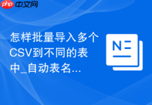 怎样批量导入多个CSV到不同的表中_自动表名推断与匹配