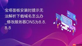 宝塔面板安装时提示无法解析下载域名怎么办_修改服务器dns为8.8.8.8