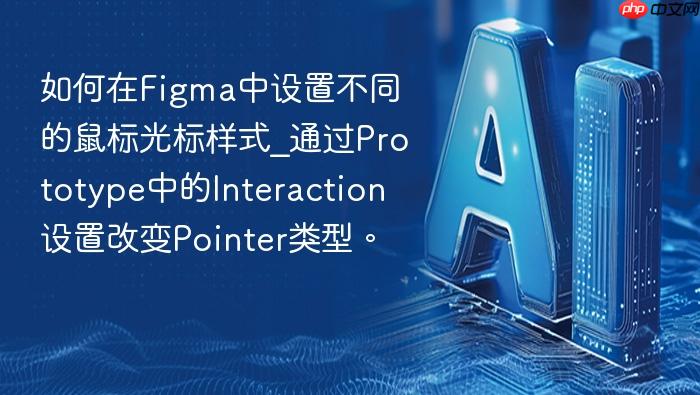 如何在figma中设置不同的鼠标光标样式_通过prototype中的interaction设置改变pointer类型。