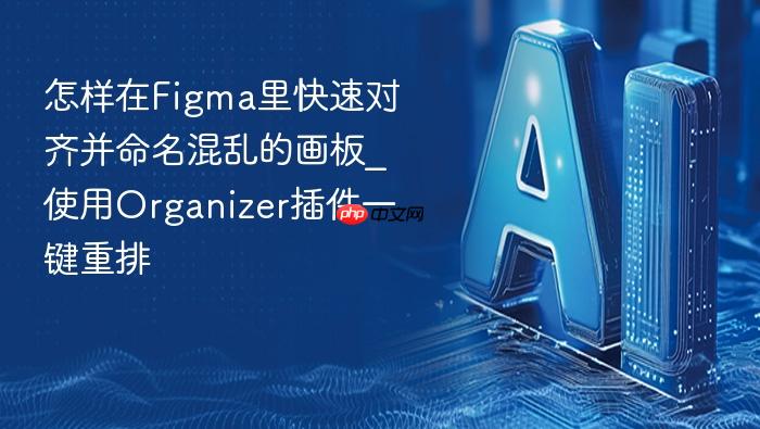 怎样在figma里快速对齐并命名混乱的画板_使用organizer插件一键重排