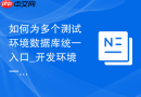 如何为多个测试环境数据库统一入口_开发环境一站式集成