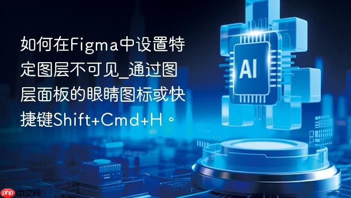 如何在figma中设置特定图层不可见_通过图层面板的眼睛图标或快捷键shift+cmd+h。