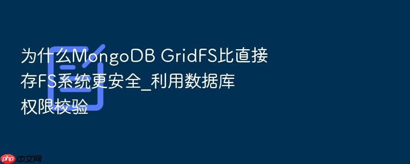 为什么mongodb gridfs比直接存fs系统更安全_利用数据库权限校验