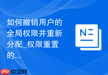 如何撤销用户的全局权限并重新分配_权限重置的标准化流程