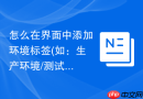怎么在界面中添加环境标签(如：生产环境/测试环境)