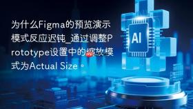 为什么figma的预览演示模式反应迟钝_通过调整prototype设置中的缩放模式为actual size。