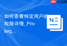 如何查看特定用户的权限详情_Privileges界面的权限树解析