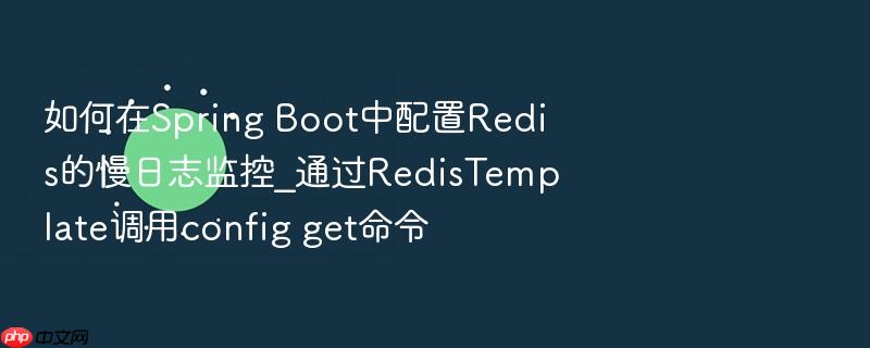 如何在spring boot中配置redis的慢日志监控_通过redistemplate调用config get命令