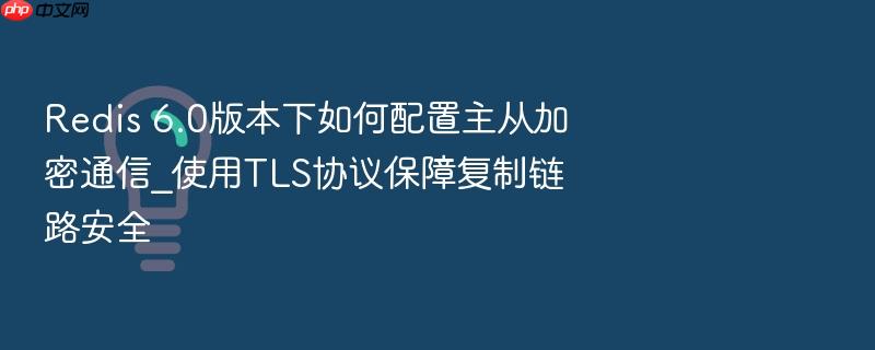 redis 6.0版本下如何配置主从加密通信_使用tls协议保障复制链路安全