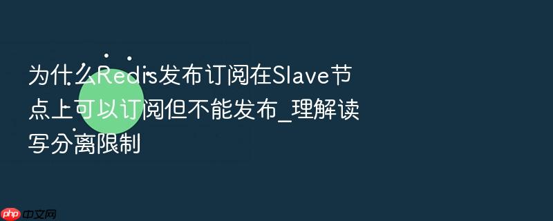 为什么redis发布订阅在slave节点上可以订阅但不能发布_理解读写分离限制