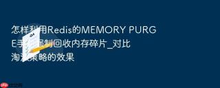 怎样利用redis的memory purge手动强制回收内存碎片_对比淘汰策略的效果