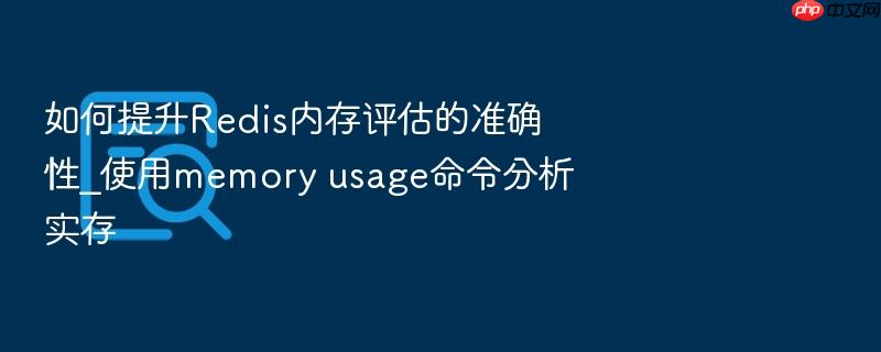 如何提升redis内存评估的准确性_使用memory usage命令分析实存