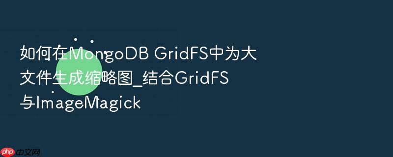 如何在mongodb gridfs中为大文件生成缩略图_结合gridfs与imagemagick