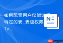 如何配置用户仅能访问特定的表_表级权限(Table-specific)授予方案